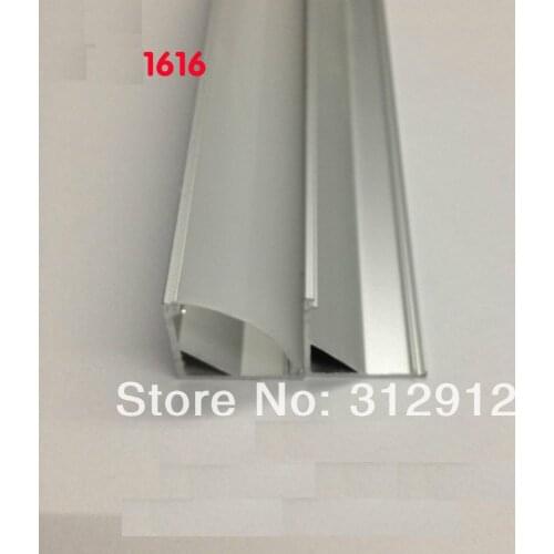 RA-1616;1M long LED aluminum profile(anodized silver color) with PC cover;for flexibe or hard LED strips