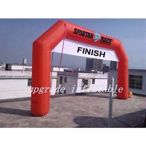 Hot sale orange inflatable start finish line arch, inflatable finish line for events