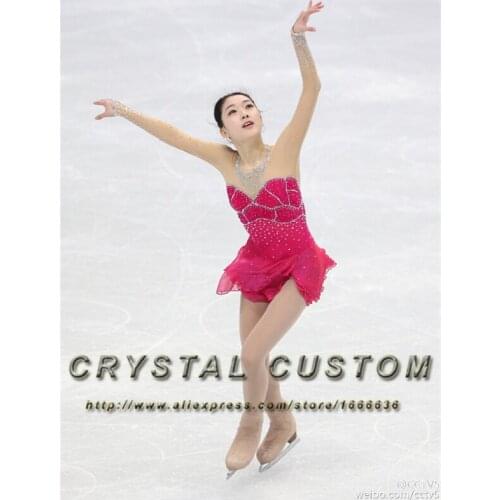 Custom Figure Skating Dresses For Girls Fashion New Brand Competition Ice Skating Dress DR3348