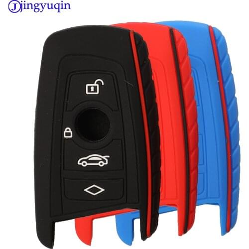 Jingyuqin 4B Remote Car Key Silicone Cover Case For BMW F10 F20 F30 Z4 X1 X3 X4 M1 M2 M3 E90 1 2 3 5 7 SERIES Holder Styling