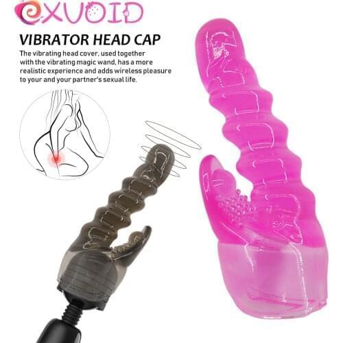 EXVOID Vibrator Cap Magic Wand Attachment G Spot Massager Head Covers AV Stick Vibrator Sex Toys for Women AV Rod Head Cap