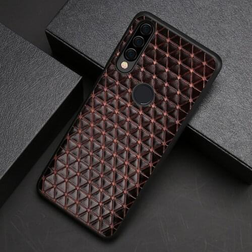 Leather Phone Case For Huawei P40 Lite P30 P20 Mate 30 20 Nova 5T P Smatr Honor 8X 9X 9 10 Lite 10i 20 Pro 20i Triangle Texture