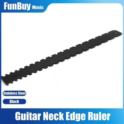 Guitar Neck Notched Straight Edge Ruler Stainless Steel Guitar Bass Fret Leveling Ruler Fret Rocker Guitar Level Luthier Tool