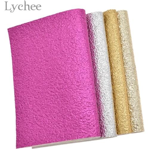 Lychee Life A5 Oil Sands Textured Faux Leather Fabric High Ouality Synthetic Leather DIY Material For Handbag Garments