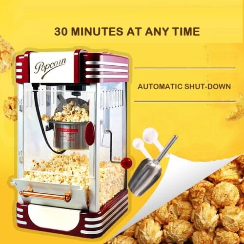 Newpopcorn Machine Commercial Full Automatic Hand-cranked Minismall Childrens Popcorn Machine Ball Type Household Grain Wrapper