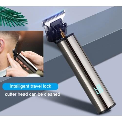 Mini Electric Hair Clipper Professional Hair Trimmer For Men USB Rechargeable Cordless LCD Display Beard Trimmer Cutting Machine