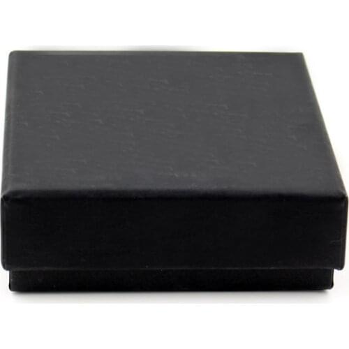 Fashion Jewelry Packing Box High Quality Simple Cardboard Black Material Bracelet Gift Box With Sponge inside