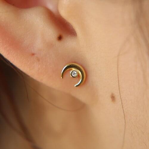 2020 New Sale Plant Trendy Women Earrings High Quality 925 Sterling Silver Little Girl Gift Tiny Studs Cute Dainty Earring