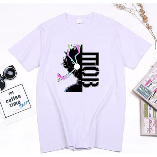 New Arrival Mob Psycho 100 Anime Print Women Tshirt Funny Shigeo Kageyama Graphic Tops Summer Cartoon Unisex Tops Camisetas