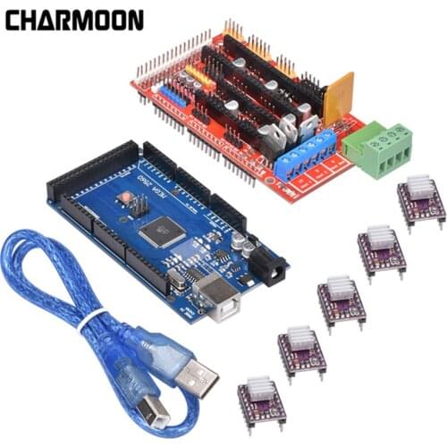 Mega 2560 R3 + 1pc RAMPS 1.4 control panel+ 5pcs DRV8825 Stepper Motor Drive Reprap for 3D printer Kits