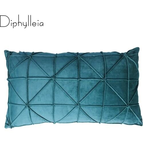 Diphylleia 30x50 Nordic Pillow Cover Rectangular Cushion Pure Color Simple Living Room Sofa Cushion Waist Pillow Case Free Ship