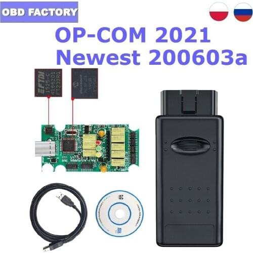200603a 2021 OPCOM with pic18F458 FTDI FT232RQ Chip 2021 profession 200603a for Opel Car Diagnostic Scanner Support opcom cars