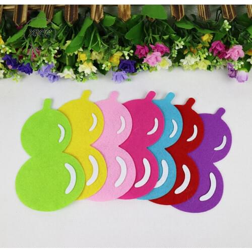 T-N 7colors 10x17cm Cartoon Non-woven Gourd Wall Paste Handmade DIY Vilt Stof Sewing Dolls Craft Decoration Felt Pad Wholesale