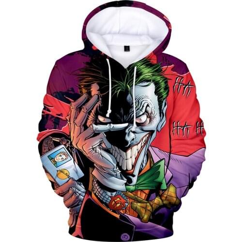 Spring Autum Haha joker 3D Sweatshirts Hoodies Wen Women Kids Fashion Clothes Hot sale Haha Joker Print Hip Hop Tops Oversized