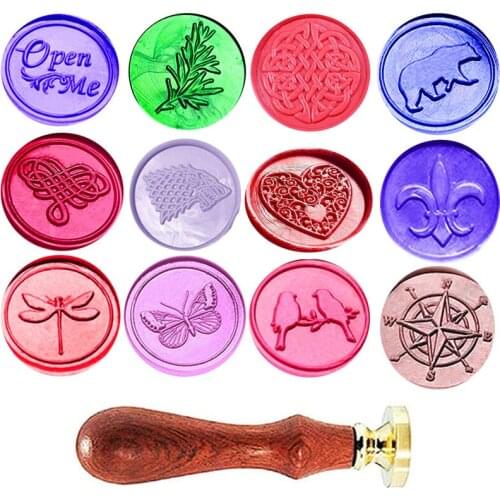 Wax Stamp Seals, Vintage Wax Seal Stamp Kit Classic Sealing Wax Stamp Set, Great for Cards Envelopes, Invitations, Gift Wrapping