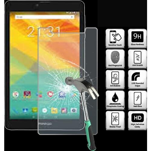 For Prestigio Muze 3708 3G - 9H Tablet Tempered Glass Screen Protector Cover Explosion-Proof High Quality Screen Film