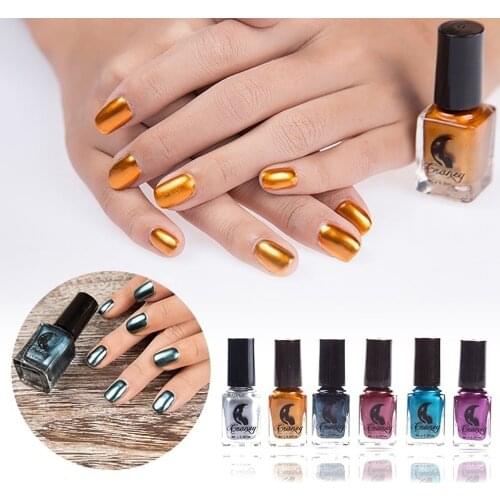 Mirror Nail Polish Silver Transparent Purple Rose Gold Color 6Ml Long-Lasting Nail Polish Girl Cute Nail Decoration Tool