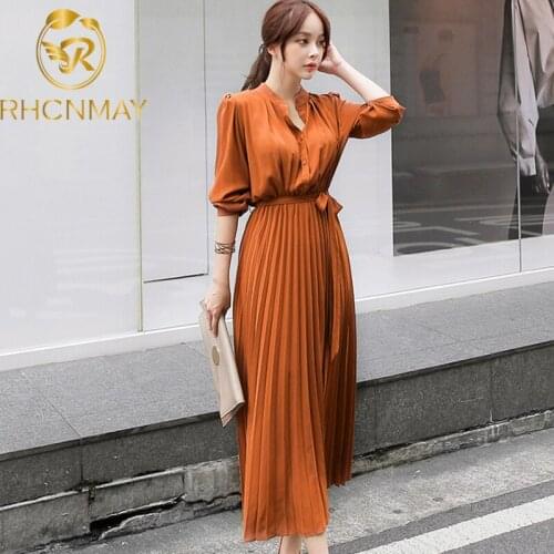 New Summer Pleated Sexy Bodycon Long Dress Women Vintage Chiffon Long Sleeve Party Dress Casual Vestidos Woman Bow Belt Clothing