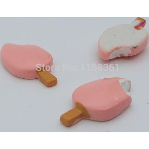1pcs/lot resin flat back light pink delicious Icecream 21mm simulation of food Cabochon Scrapbook DIY phone decoration B404-5