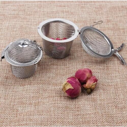 100pcs/lot Stainless Steel Mesh Ball Reusable Strainer Spice Locking Tea Filter Infuser Kitchen Tool Free Shipping SN1259
