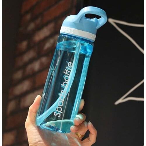 4 Colors Sippy Sport Water Bottle Safe Plastic Material Bottle Fitness School Yoga For Kids/Adults Water Bottles with Straw