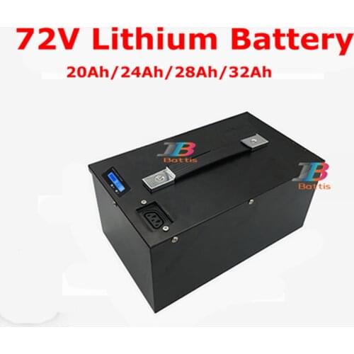 72V 20Ah/24Ah/28Ah/32Ah lithium li ion battery pack for electric scooter electric motorcycle backup power supply +3A charger