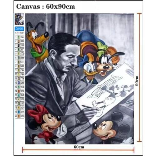 Diamond Painting Cartoon Disney Mickey Mouse Full Square Resin Pasted Embroidery Cross Stitch Kits Home Handmade Paintings