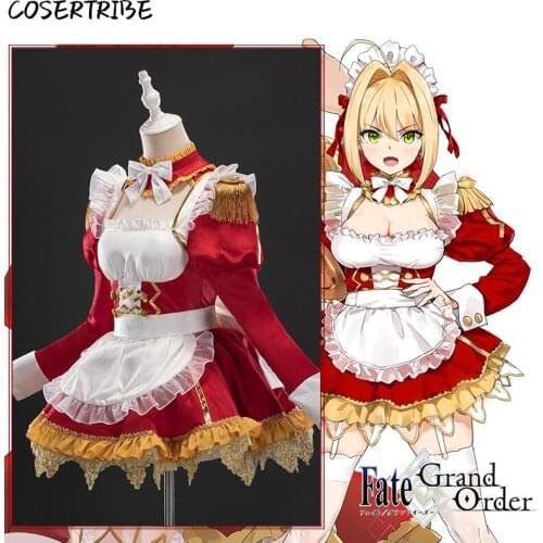 Anime Fate Grand Order FGO Nero Maid Dress/outfit Lovely Sexy Uniform Cosplay Costume Women Halloween Free Shipping 2019 NEW