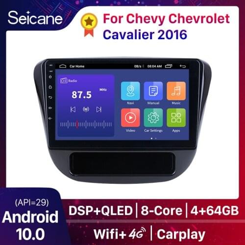 Seicane Car Multimedia player 2din 9 inch Android 10 car GPS Radio For 2016 Chevy Chevrolet Cavalier support Carplay DVR SWC
