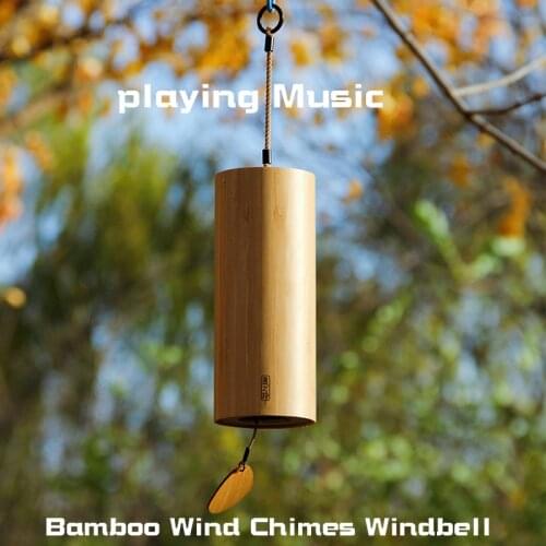 Bamboo Wind Chimes Windchime Windbell for Outdoor Garden Patio Home Decoration Zen Meditation Relaxation Chord G-B-D-C