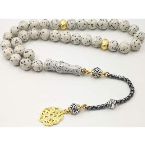 Resin mans tasbih Dotted beads 33 66 99 Misbaha Muslim gift Eid al-Adha Golden metal Tarbons special Islamic Bracelets