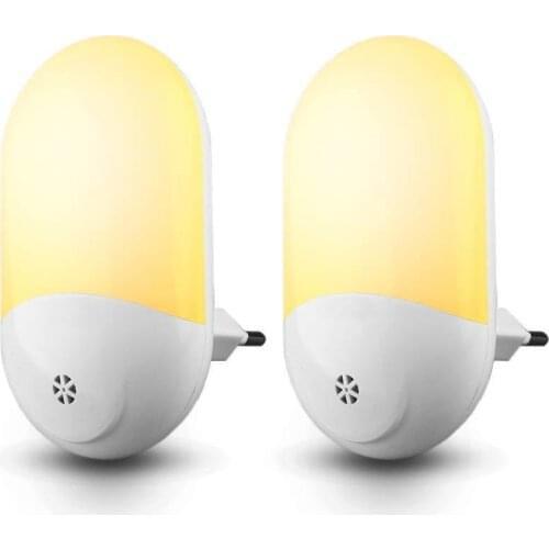 Children Bedroom Lamp LED Night Light Smart Light Sensor Wall Socket Lamp Water Drops Shape EU/US/Uk Plug 120 Degree Rotation