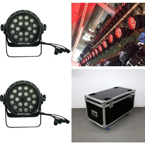 Flightcase) 16unites 18x15w 5in1 rgbwa led par zoom dmx waterproof led zoom par lyre wash