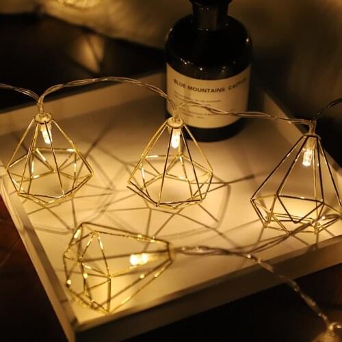 3M 20 Led Nordic Geometry String Garland Christmas Tree Fairy Light Luce Waterproof Home Garden Party Outdoor Holiday Decoration