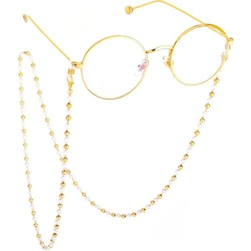 JGL0010 handmade pearl beads sunglasses chain Charm Elegant Eyewear Lanyard Sunglasses Strap Cord hanging chain glasses jewelry