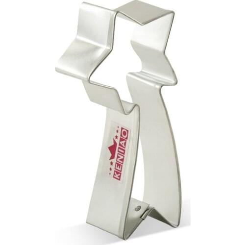 KENIAO Shooting Star Cookie Cutter for Kids Birthday Party - Biscuit / Pastry Cutter - 9.5 x 4.2 cm - Stainless Steel