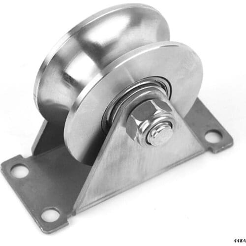 Wire Rope Rail U-type Groove Wheel for DIY Gym Equipment Pulley Block Waterproof Anti-high Temperature Stainless Steel