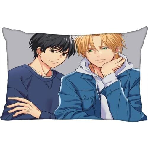 ShunQian Banana.Fish Pillowcase 45x35cm(One Side) Decorative Rectangle Zipper 3D Print Pillowcase Satin Fabric Pillow Cover