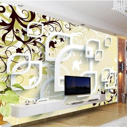 Beibehang Custom wallpaper murals 3D stereo flower rattan TV background wall decorative painting papel de parede 3d wallpaper