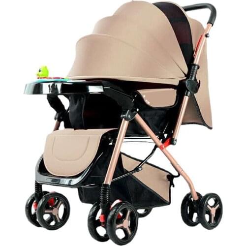 Wholesale Light Sitting and Lying Four-wheeled Umbrella Stroller Folding Two-way Baby Child Stroller Stroller
