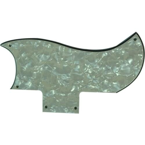 Pleroo Custom Guitar pickgaurd - For 61 SG Guitar Pickguard Scratch Plate , 4 Ply Parchment Pearl