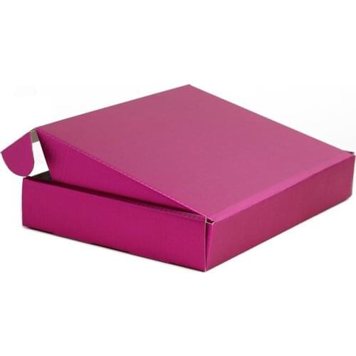 Purple Metallic Color Scarf Wigs Packing Gift Box Customized Printing Logo Fit For Clothing Accessories