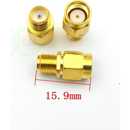 100pcs Gold plated SMA female jack to RP-SMA male jack center RF coaxial adapter