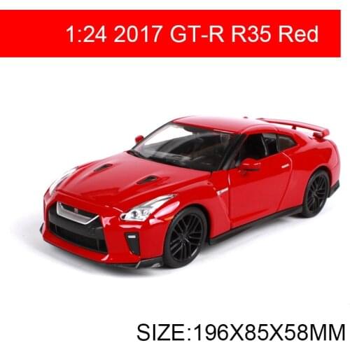 Maisto Bburago 1:24 Nissan 2017 GT-R GTR R35 Sports Car Alloy Car Metal Toys gift modified car simulation model For Collection