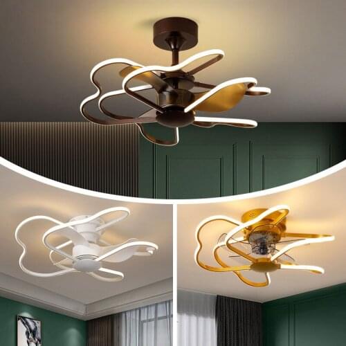 LED Remote Control ceiling fan light bedroom dining room living room modern fan lamp integrated ceiling fan light 110V 220V
