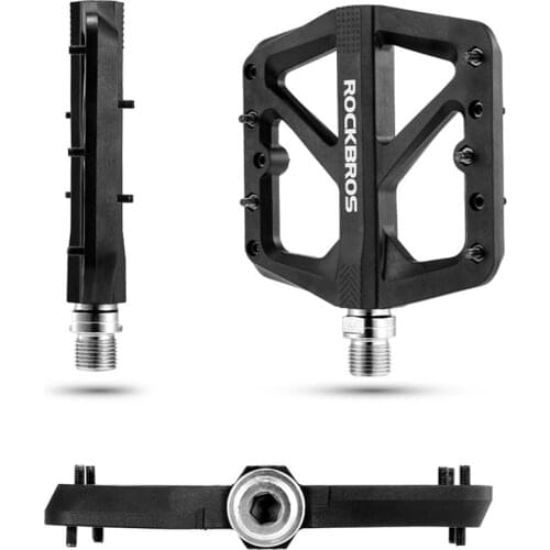 ROCKBROS Bicycle Pedals MTB Bike DU Bearing Lock Pedal Nylon Bicycle Pedals Aluminum Alloy Ultralight Cycling Accessories