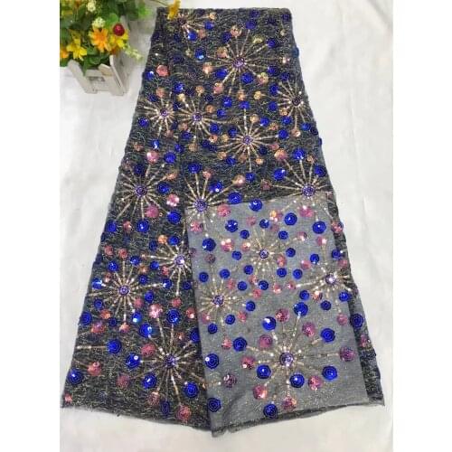 High Quality Lace Fabric Stacked Sequin Embroidery French Tulle Mesh Sewing Dress Childrens Wear Party Skirt 5 Yards Wholesale