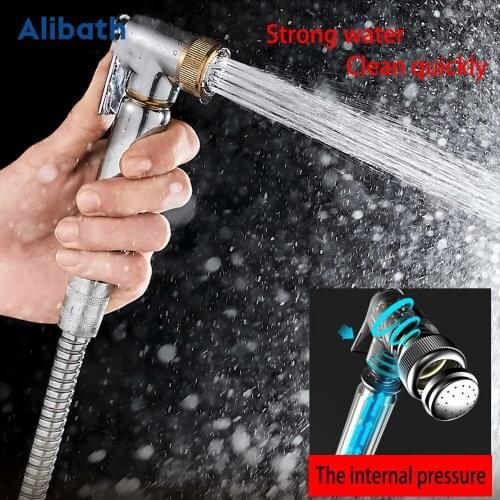 High Quality Bidets Faucet Chrome Plated Toilet Cleaner Set Shower Spray Bidet Sprayer Toilet Faucets Hygienic Shower