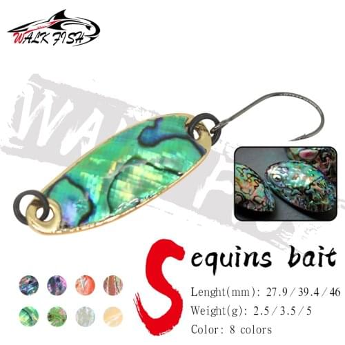 WALK FISH Pesca Copper Spoon Bait 2.5g 3.5g 5g Metal Fishing Lure With Single Hook Hard Bait Lures Spinner For Trout Perch Chub