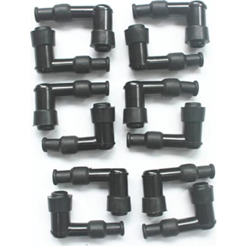 10pcs/lot 90 degree SPARK PLUG CAP Spark Plug Cap 90 degree w/ Rubber Boots Motorcycle for Honda 70 90 110 125 140 150 160CC ATV